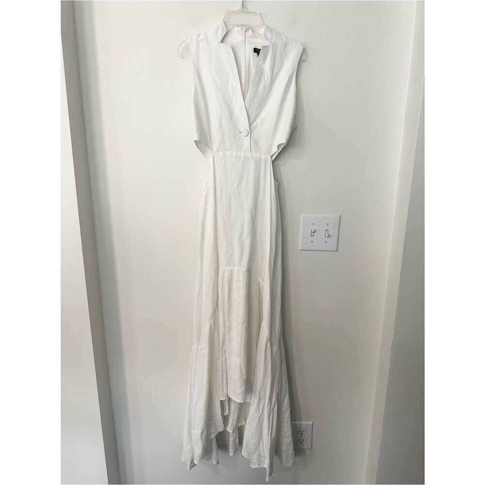 Karen Millen Ivory Linen Blend Maxi Dress 2